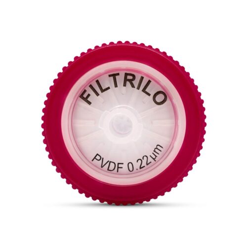 Filtro de seringa Filtrilo, com membrana em PVDF Hidrofóbico - Poro:0.22(μm), Diâmetro:25(mm) - Não estéril