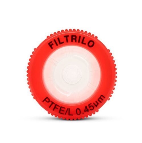 Filtro de seringa Filtrilo, com membrana em PTFE/L Hidrofílico - Poro:0.45(μm), Diâmetro:13(mm) - Não estéril