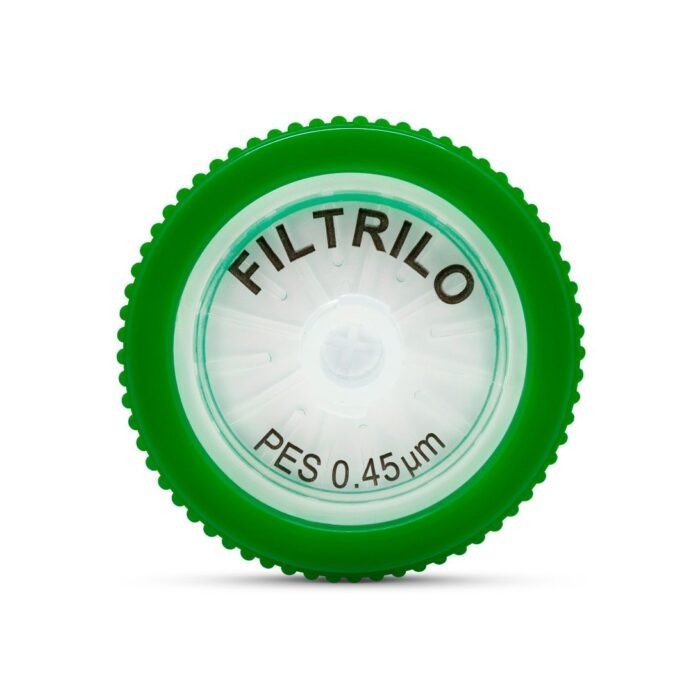 Filtro de seringa Filtrilo, com membrana em PES Hidrofílico - Poro:0.45(μm), Diâmetro:25(mm) - Não estéril