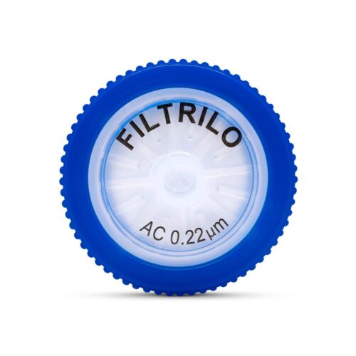 Filtro de seringa Filtrilo, com membrana em Acetato de Celulose Hidrofílico - Poro 0.22(μm), Diâmetro 25(mm) - Não Estéril