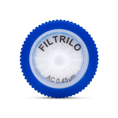 Filtro de seringa Filtrilo, com membrana em Acetato de Celulose Hidrofílico - Poro 0.45(μm), Diâmetro 25(mm) - Não Estéril