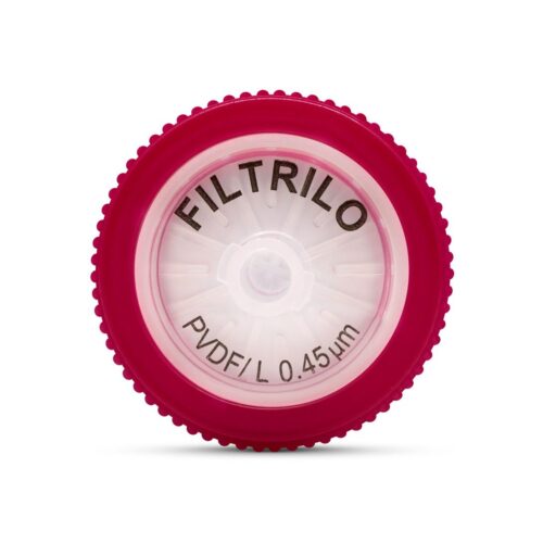 Filtro de seringa Filtrilo, com membrana em PVDF Hidrofílico - Poro:0.45(μm), Diâmetro:25(mm) - Não estéril
