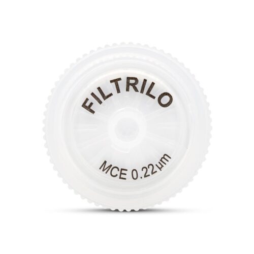 Filtro de seringa em MCE (Ésteres de Celulose Mistos) - Hidrofílico - Poro:0.22(μm), Diâmetro:25(mm) - Não estéril